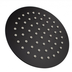 Aqua Matte Black Round Super-slim Shower Head 200